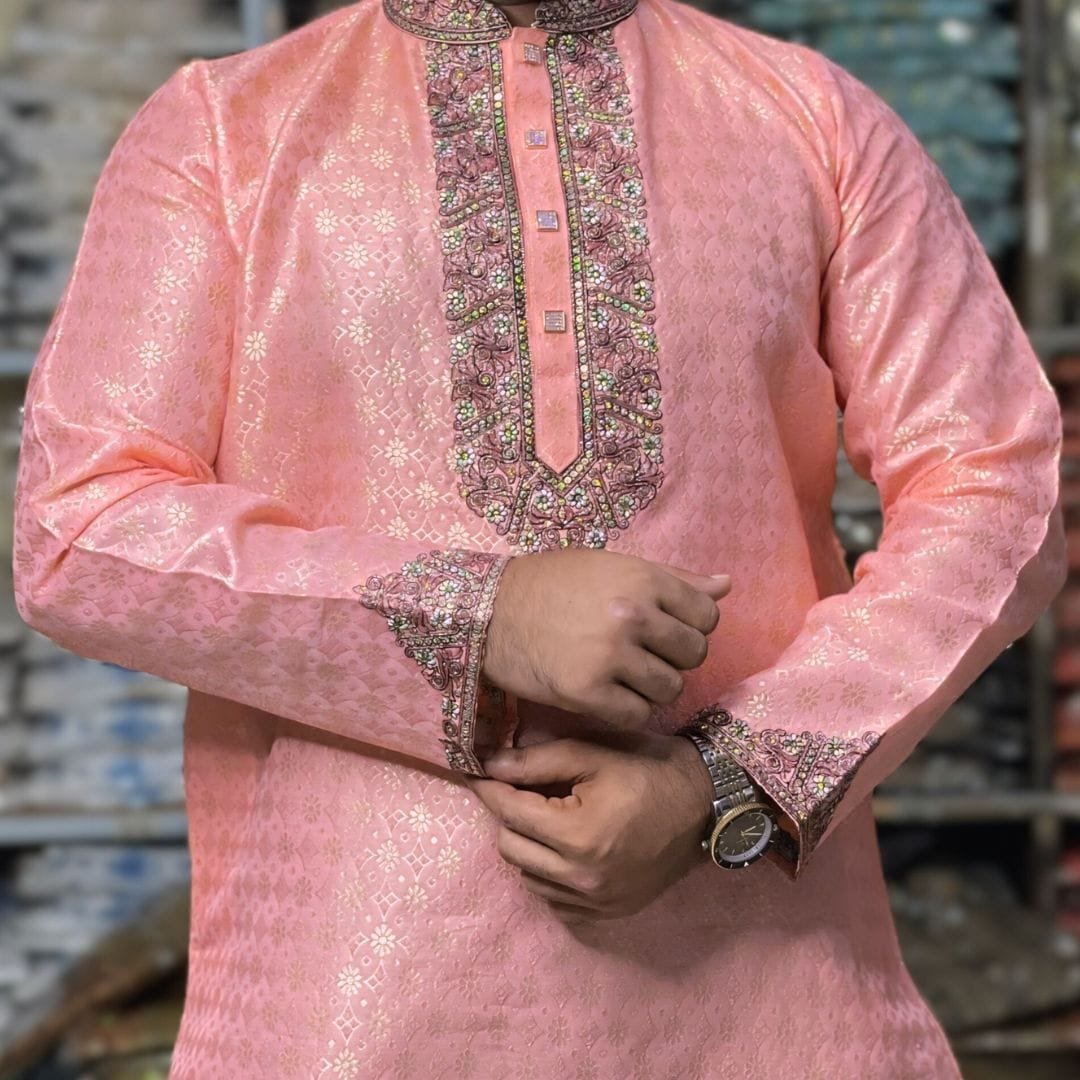 লাক্সারি কাতান পার্টি পাঞ্জাবি [কোড R-4